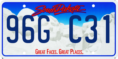 SD license plate 96GC31