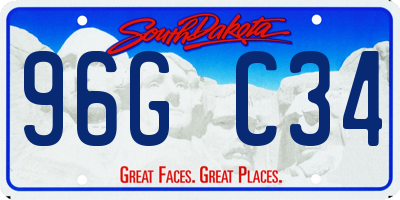 SD license plate 96GC34