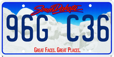 SD license plate 96GC36