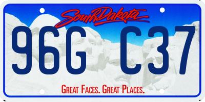 SD license plate 96GC37