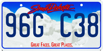 SD license plate 96GC38