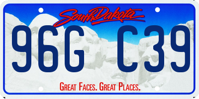 SD license plate 96GC39