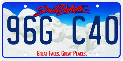 SD license plate 96GC40