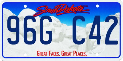 SD license plate 96GC42