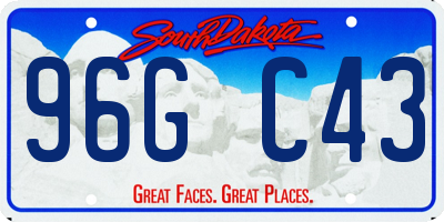 SD license plate 96GC43
