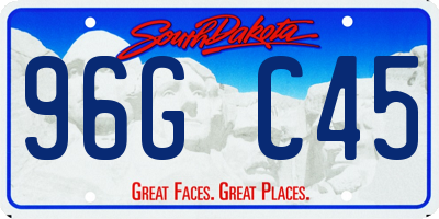SD license plate 96GC45