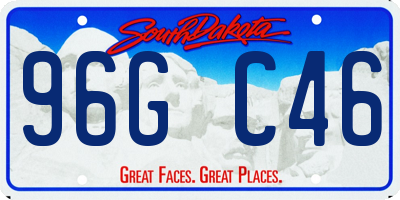 SD license plate 96GC46