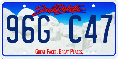 SD license plate 96GC47