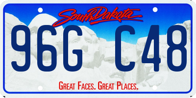 SD license plate 96GC48