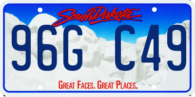 SD license plate 96GC49