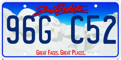 SD license plate 96GC52