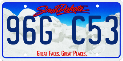 SD license plate 96GC53