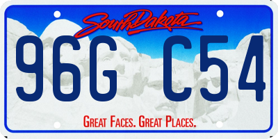 SD license plate 96GC54