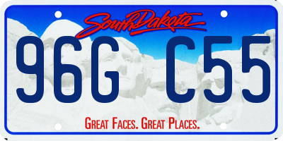 SD license plate 96GC55