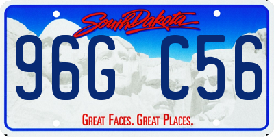 SD license plate 96GC56