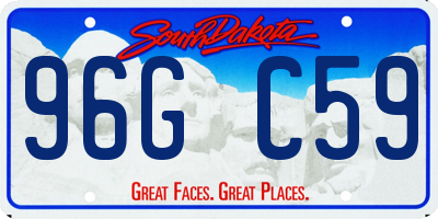 SD license plate 96GC59