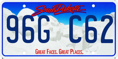 SD license plate 96GC62
