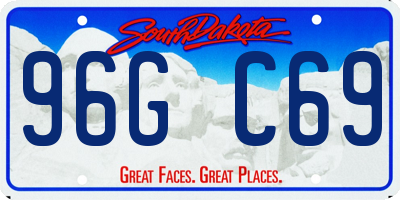 SD license plate 96GC69