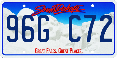 SD license plate 96GC72