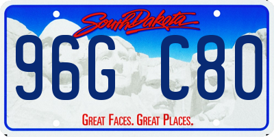 SD license plate 96GC80