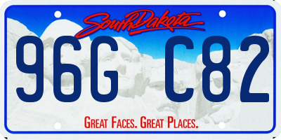 SD license plate 96GC82