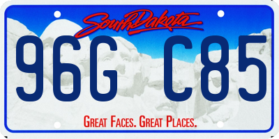 SD license plate 96GC85