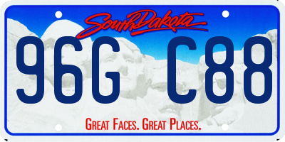 SD license plate 96GC88
