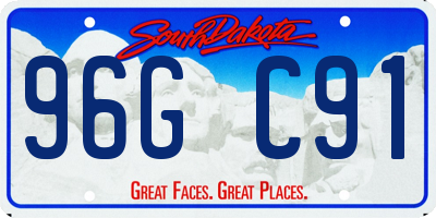 SD license plate 96GC91
