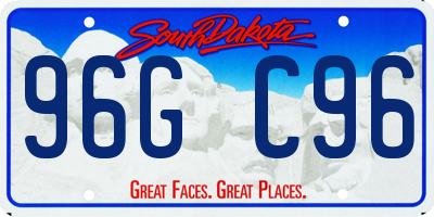 SD license plate 96GC96