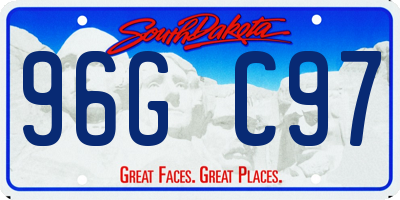SD license plate 96GC97
