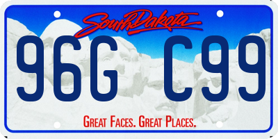 SD license plate 96GC99