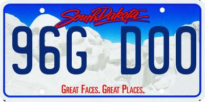 SD license plate 96GD00