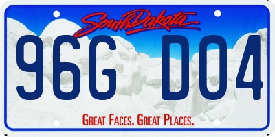 SD license plate 96GD04