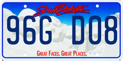 SD license plate 96GD08