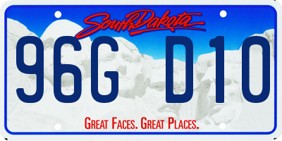 SD license plate 96GD10