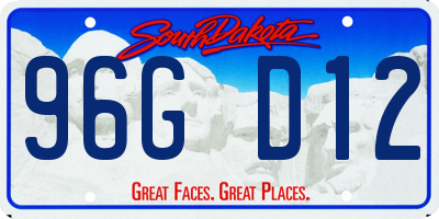 SD license plate 96GD12