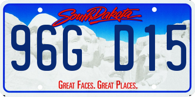 SD license plate 96GD15