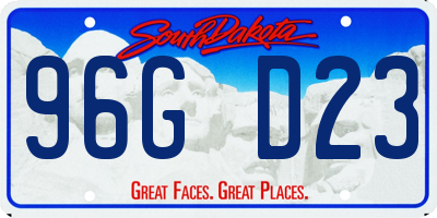 SD license plate 96GD23