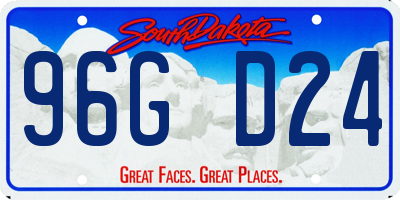SD license plate 96GD24