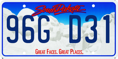 SD license plate 96GD31