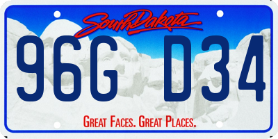 SD license plate 96GD34