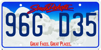 SD license plate 96GD35