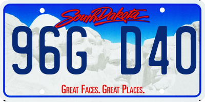 SD license plate 96GD40