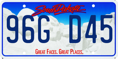 SD license plate 96GD45