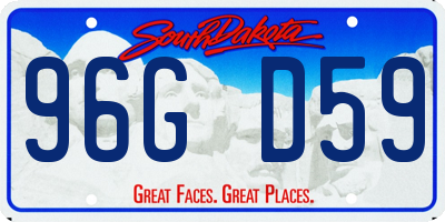 SD license plate 96GD59