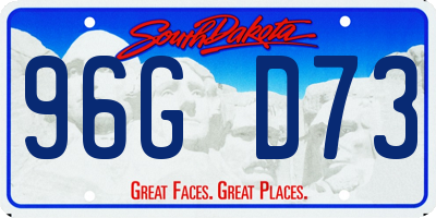 SD license plate 96GD73