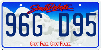 SD license plate 96GD95