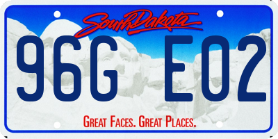 SD license plate 96GE02