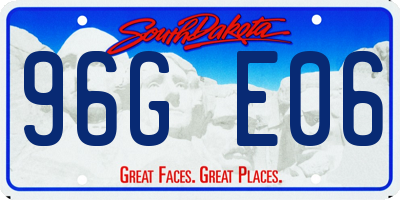 SD license plate 96GE06