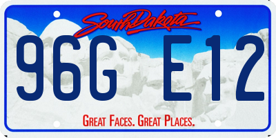 SD license plate 96GE12